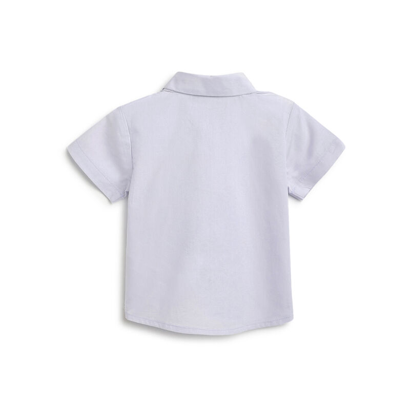 Boys Dark Blue Shirt with Short Trousers image number 1